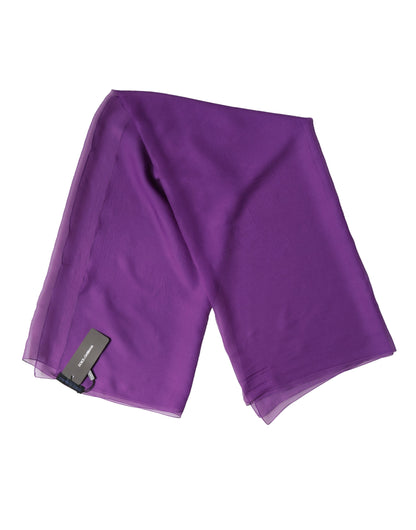 Dolce & Gabbana Lila Seidenschal Foulard 134cm x 131cm Schal