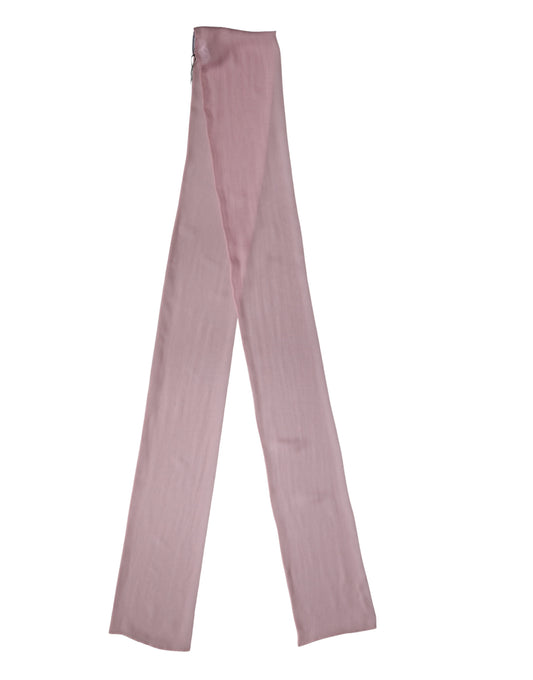 Dolce & Gabbana Pink Silk Sash Wrap Foulard Scarf 291 × 19 cm