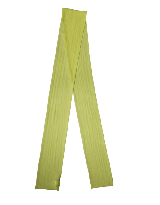 Dolce & Gabbana Yellow Green Silk Sash Foulard Stole 292 × 19 cm