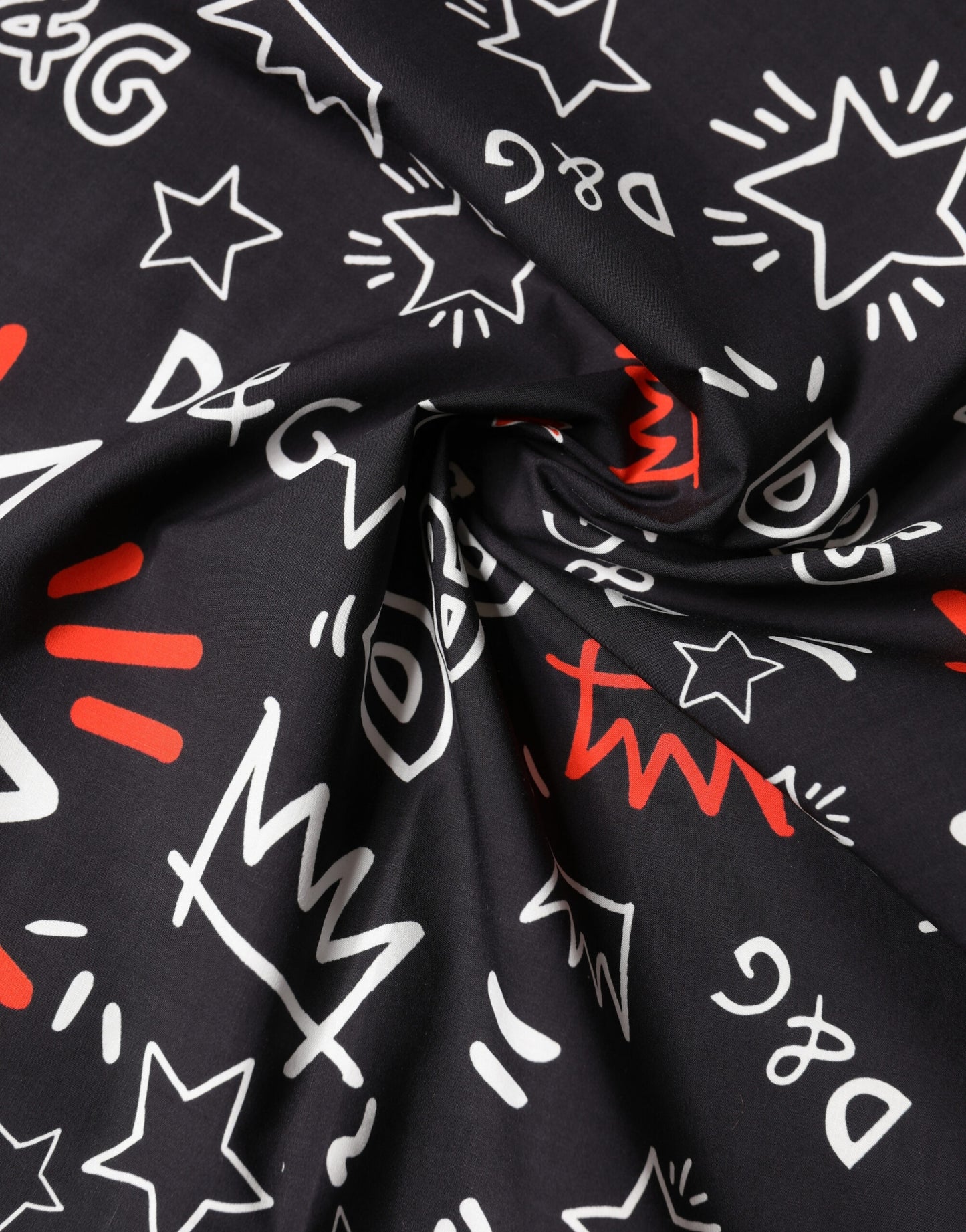 Dolce & Gabbana Schwarzer, weißer und roter DG Crown Baumwoll-Foulard-Schal 47cm x 46cm