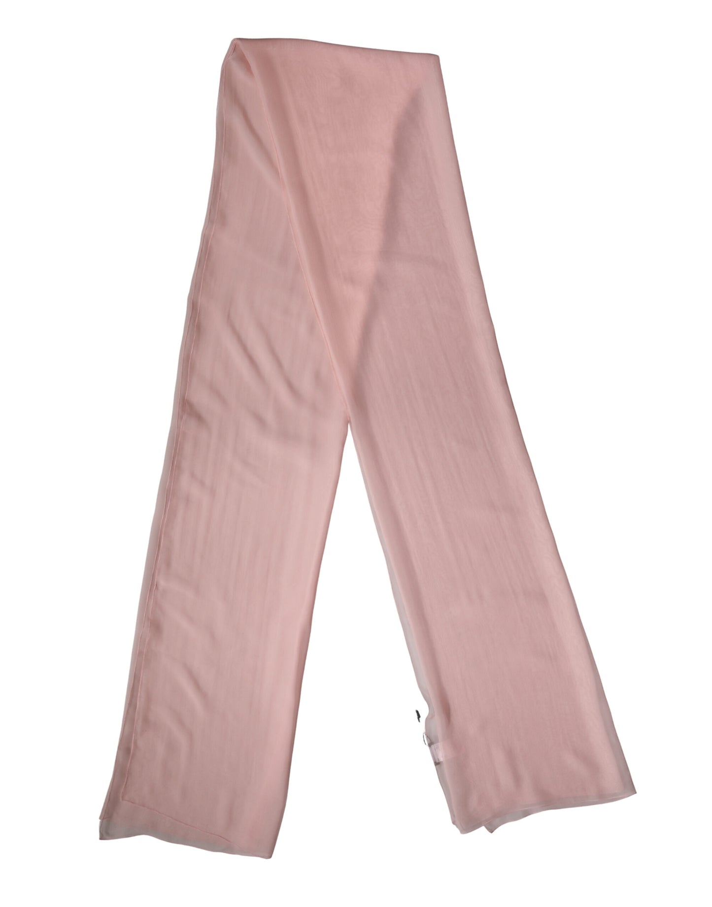 Dolce & Gabbana Leichtes rosafarbenes Seiden-Nackentuch Schal Stola 272cm x 120cm