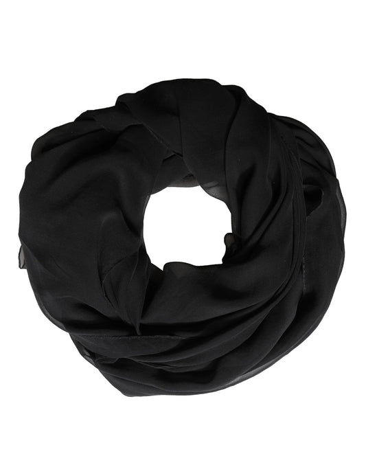 Dolce & Gabbana Black Wrap Silk Scarf