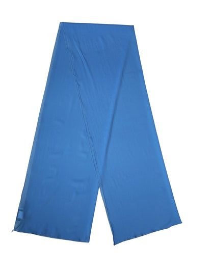 Dolce & Gabbana Blauer Seiden-Nackenschal Stola 200cm x 64cm Schal