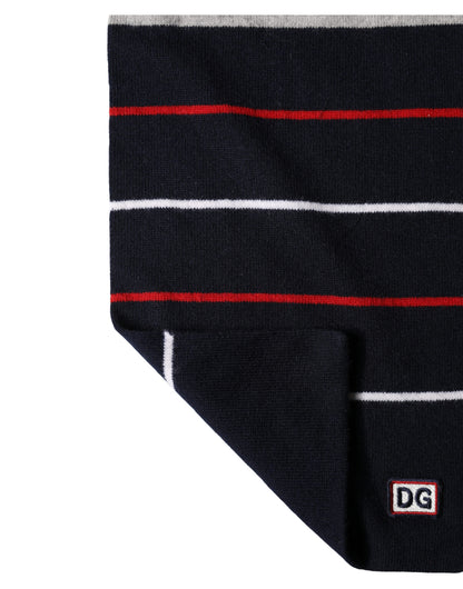 Dolce & Gabbana Mehrfarbiger Wollschal mit Streifen