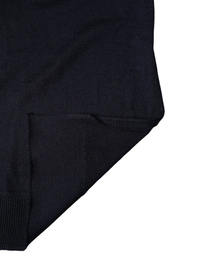 Dolce & Gabbana Schwarzer Wollschal mit Schalkragen 200cm x 25cm Schal