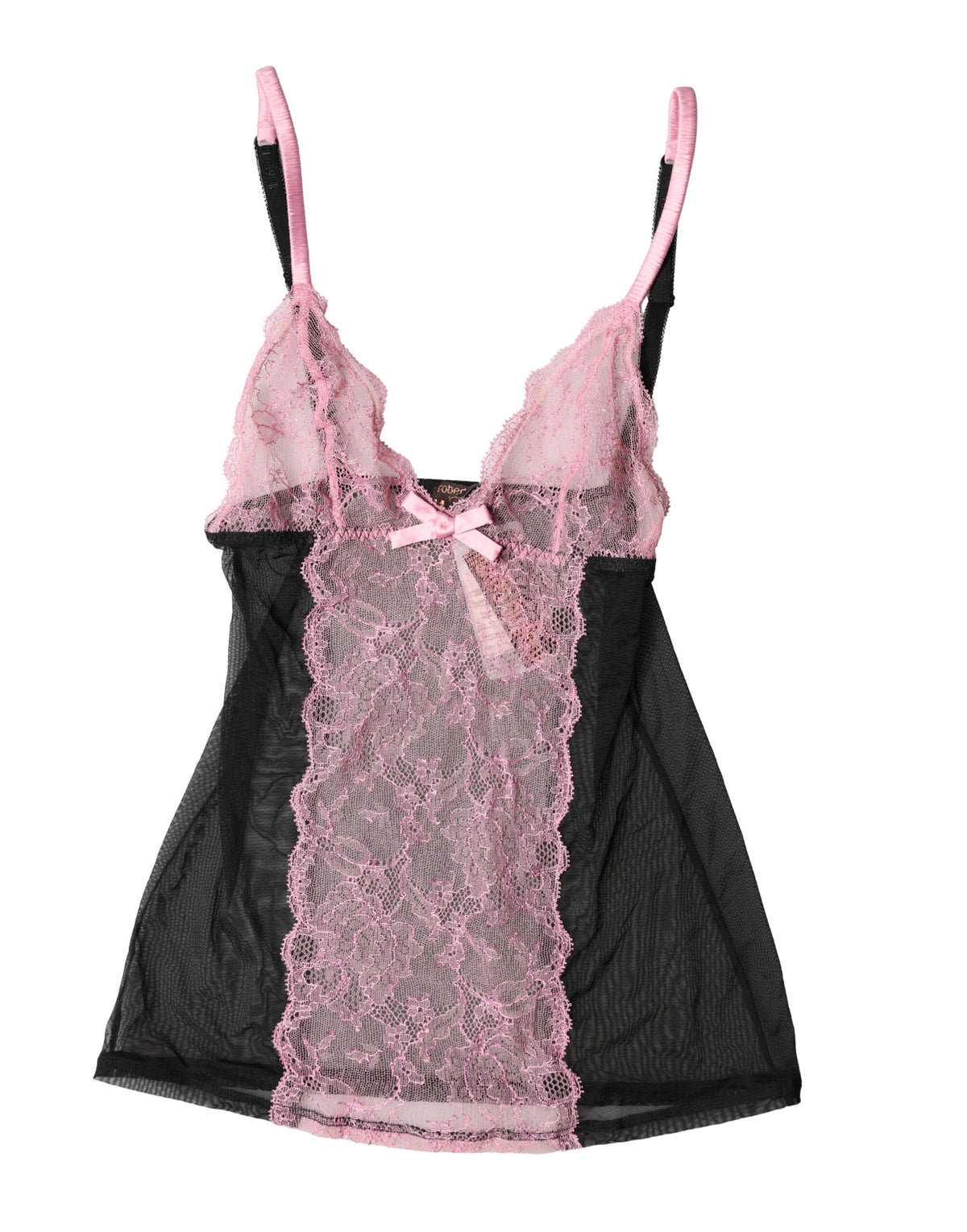 Roberto Cavalli Pink Floral Lace Viscose Polyamide Top