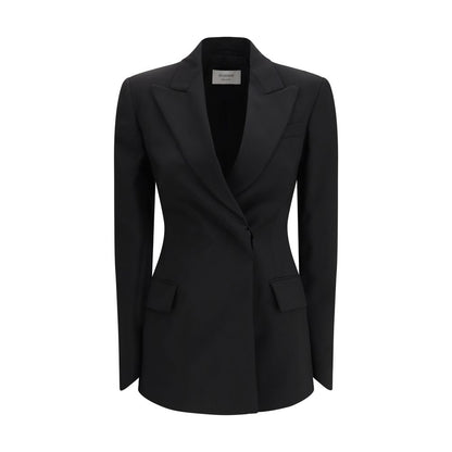 Max Mara Schwarzer Blazer aus Fleece-Wolle