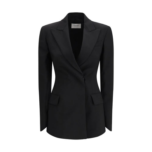 Max Mara Schwarzer Wollblazer aus Fleece