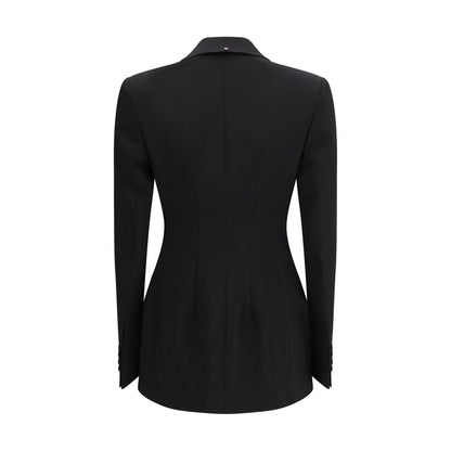 Max Mara Schwarzer Blazer aus Fleece-Wolle
