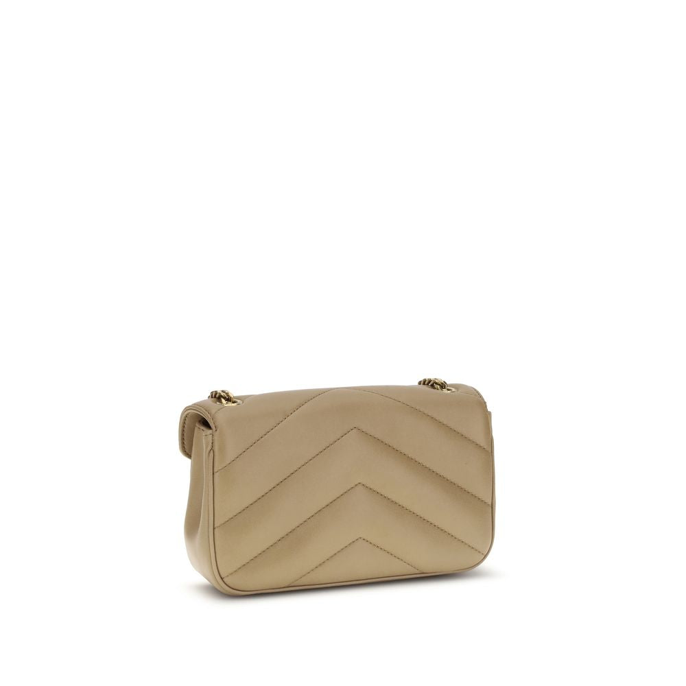 Saint Laurent Beige Lamm Ovis Aries Aries Schultertasche