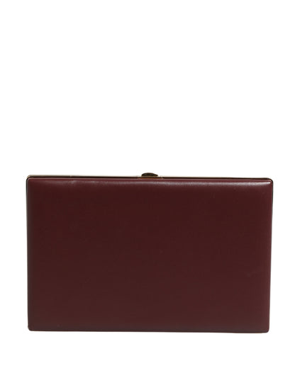 Dolce & Gabbana Braune Kalbsleder-Clutch für Damen – Abendtasche