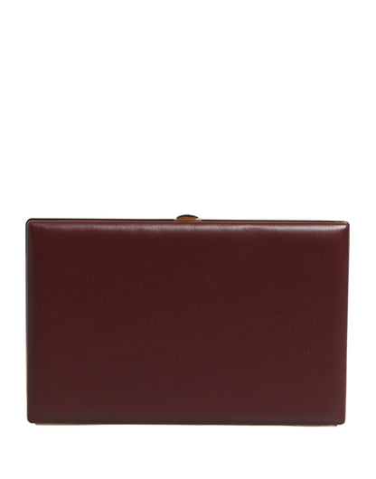 Dolce & Gabbana Braune Kalbsleder-Clutch für Damen – Abendtasche