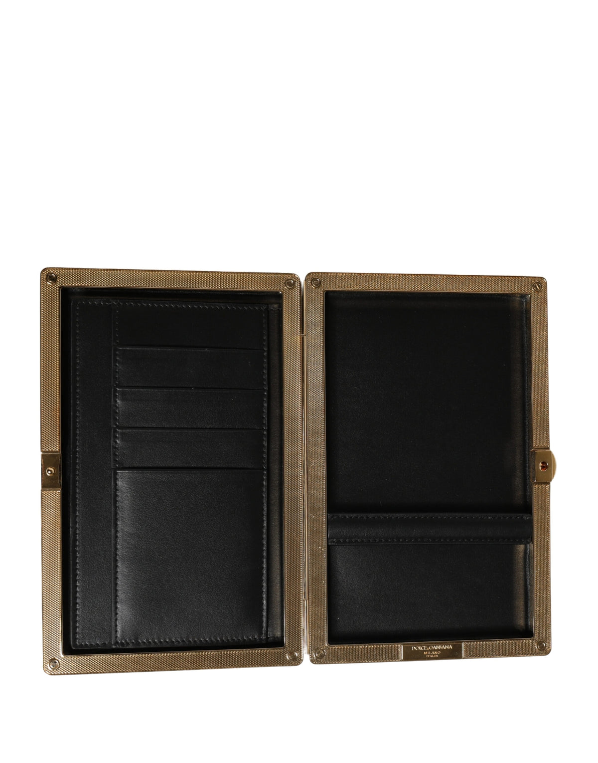 Dolce & Gabbana Brown Calf Leather Clutch