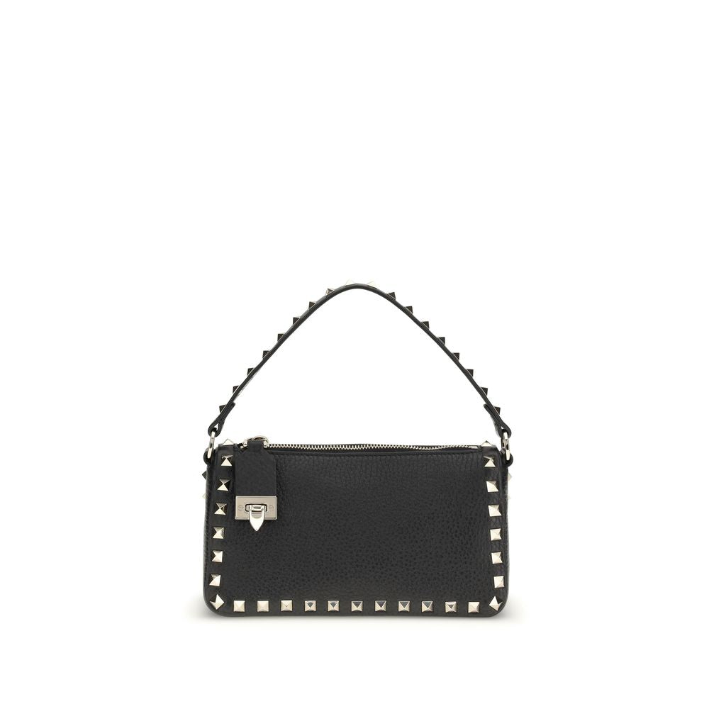 Valentino Garavani Schwarze Bos Taurus Kalbsleder Schultertasche