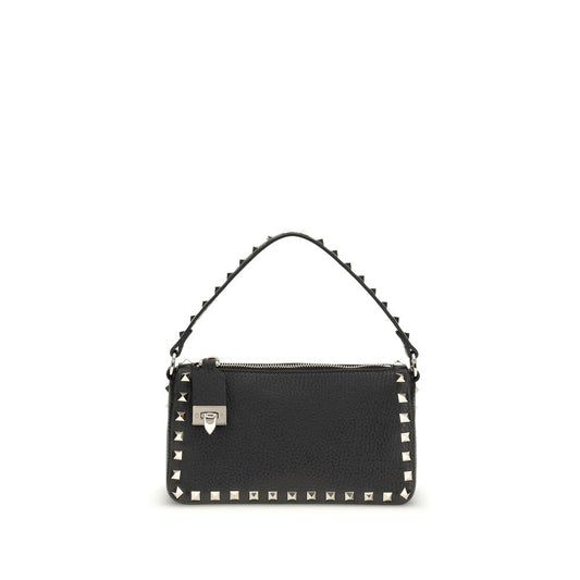 Valentino Garavani Schwarze Bos Taurus Kalbsleder Schultertasche