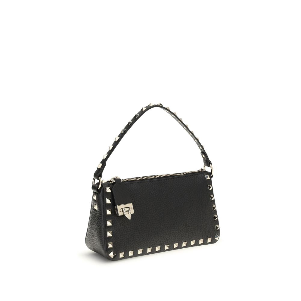 Valentino Garavani Schwarze Bos Taurus Kalbsleder Schultertasche
