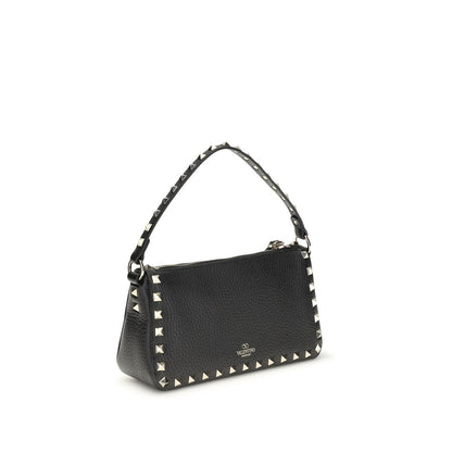 Valentino Garavani Schwarze Bos Taurus Kalbsleder Schultertasche