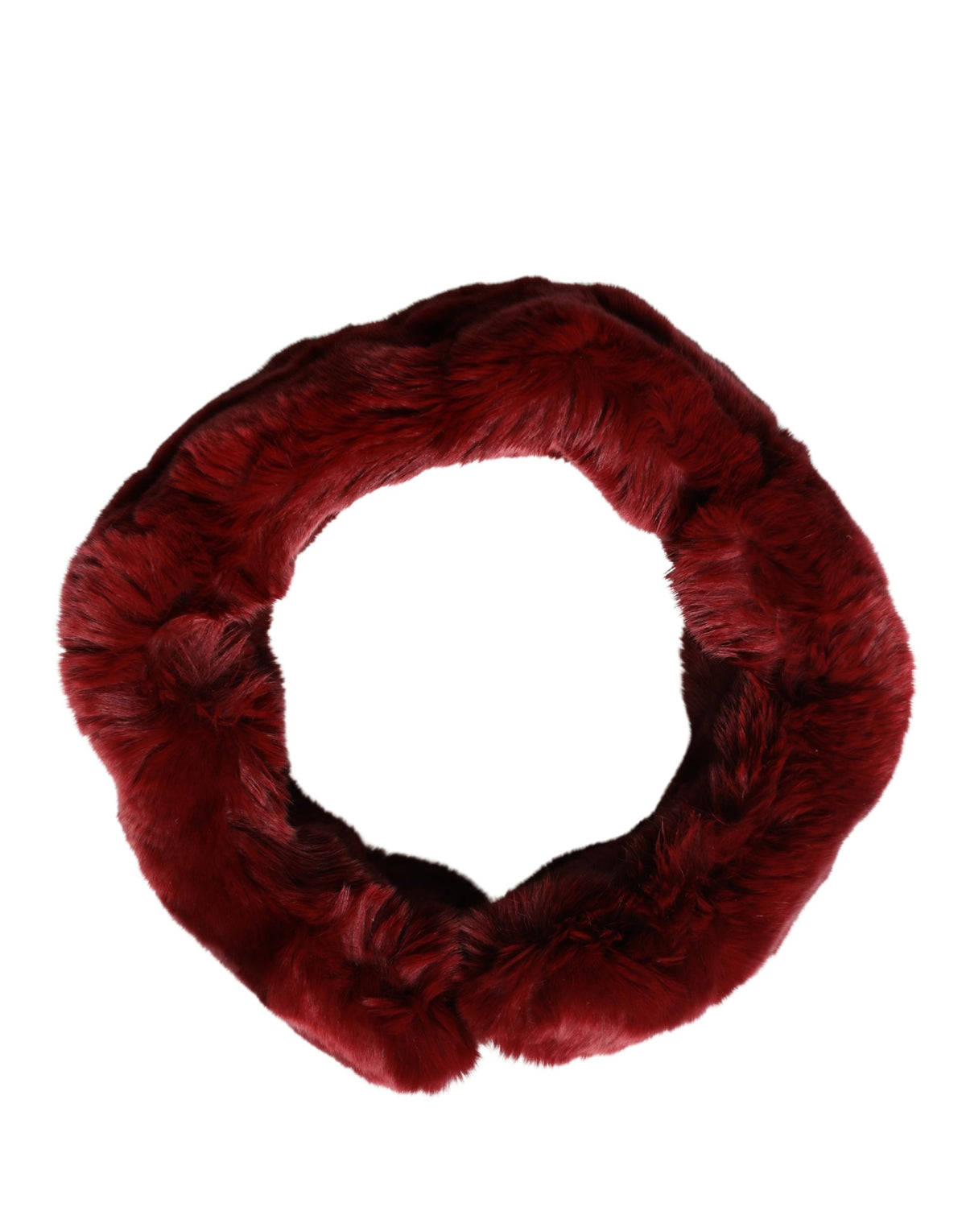Dolce & Gabbana Roter Lammfell-Nackenwärmer