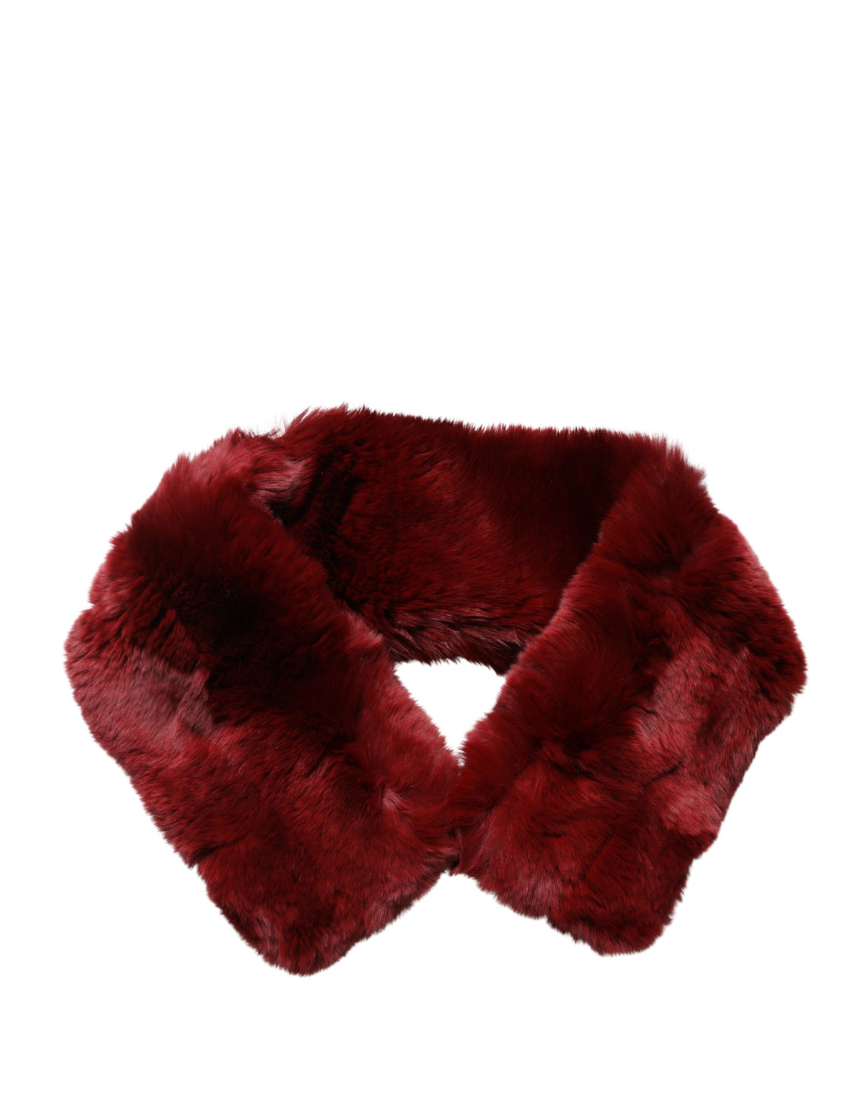 Dolce & Gabbana Roter Lammfell-Nackenwärmer