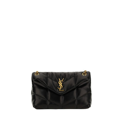 Saint Laurent Schwarze Lammleder-Schultertasche