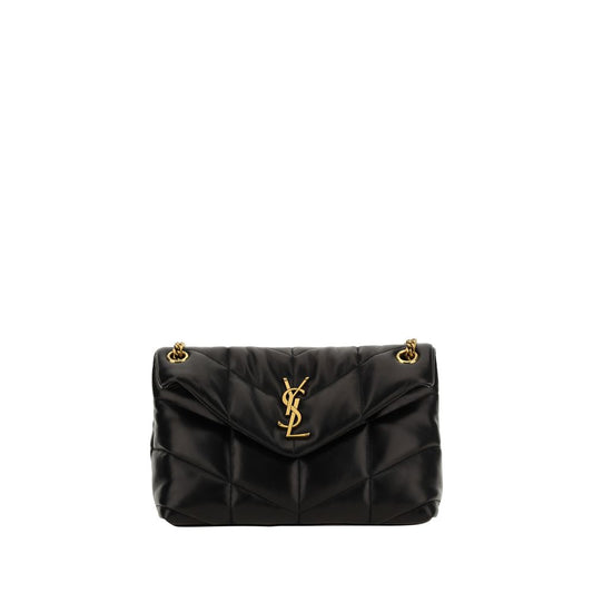 Saint Laurent Schwarze Lammleder-Schultertasche
