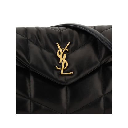 Saint Laurent Schwarze Lammleder-Schultertasche