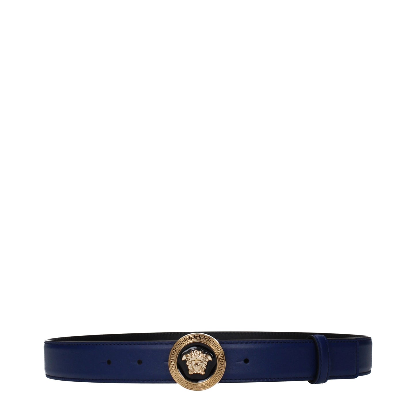Versace Blauer Ledergürtel