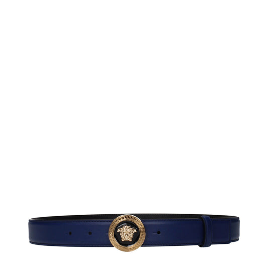 Versace Blauer Ledergürtel