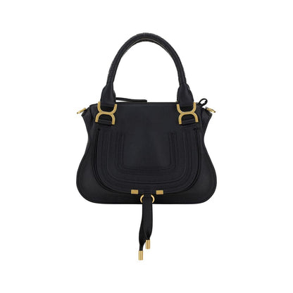 Chloé Schwarze Bos Taurus Kalbsleder Schultertasche