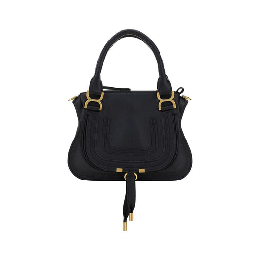 Chloé Schwarze Bos Taurus Kalbsleder Schultertasche