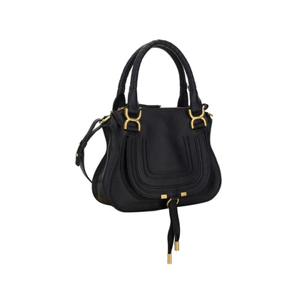 Chloé Schwarze Bos Taurus Kalbsleder Schultertasche