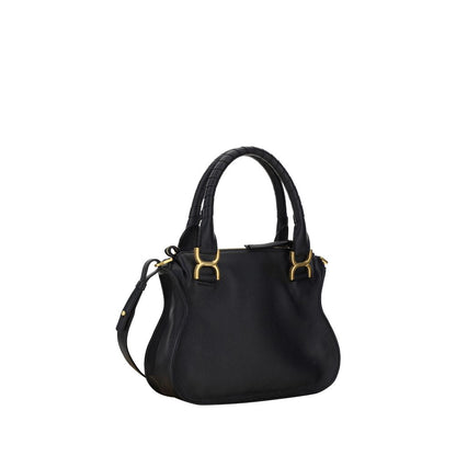 Chloé Schwarze Bos Taurus Kalbsleder Schultertasche
