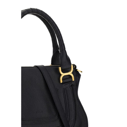 Chloé Schwarze Bos Taurus Kalbsleder Schultertasche
