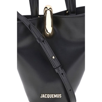 Jacquemus Schwarze Kalbsleder Bos Taurus Bucket Bag
