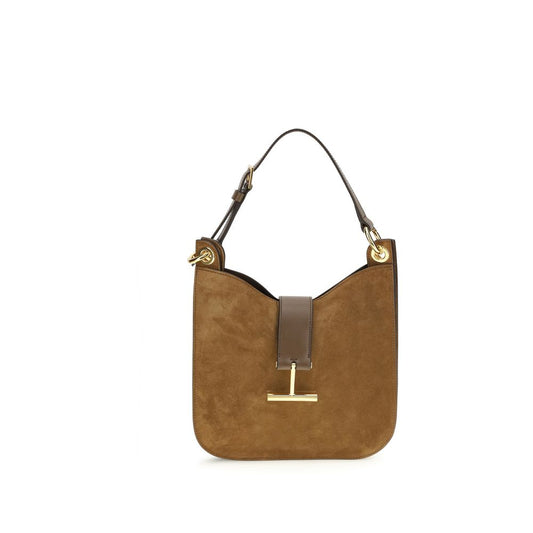Tom Ford Braune Kalbsleder Bos Taurus Schultertasche