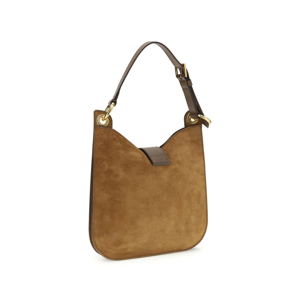 Tom Ford Braune Kalbsleder Bos Taurus Schultertasche