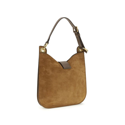 Tom Ford Braune Kalbsleder Bos Taurus Schultertasche