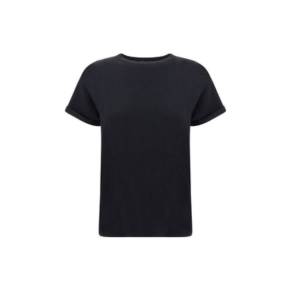 Brunello Cucinelli Schwarzes T-Shirt aus Nylon