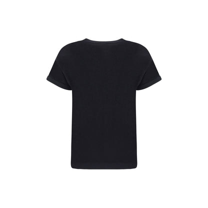 Brunello Cucinelli Schwarzes T-Shirt aus Nylon
