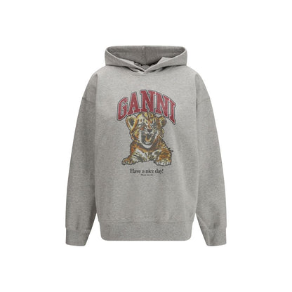 Ganni Grauer Baumwollpullover