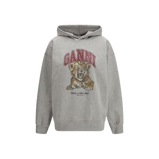 Ganni Grauer Baumwollpullover