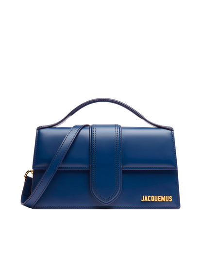 Jacquemus Dunkelblaue Lederhandtasche Le Grand Bambino