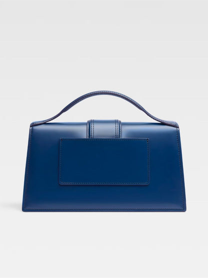 Jacquemus Dunkelblaue Lederhandtasche Le Grand Bambino