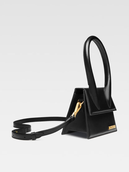 Jacquemus Schwarze Lederhandtasche Le Chiquito moyen