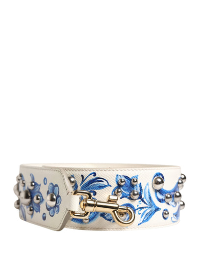Dolce & Gabbana White Leather Bag Strap