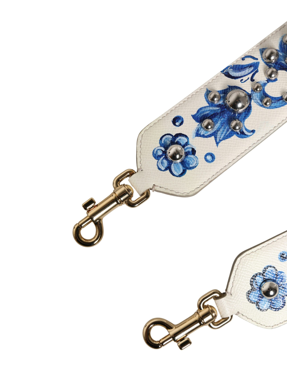 Dolce & Gabbana White Leather Bag Strap