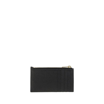 Saint Laurent Schwarzes Kalbsleder Bos Taurus Portemonnaie