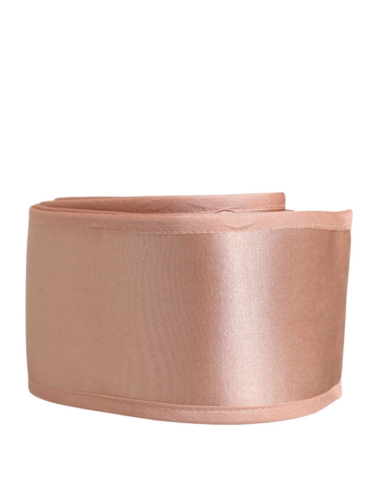 Dolce & Gabbana Hellrosa Seidensatin-Taillengürtel