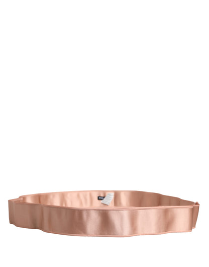 Dolce & Gabbana Damen-Gürtel aus hellrosa Seidensatin