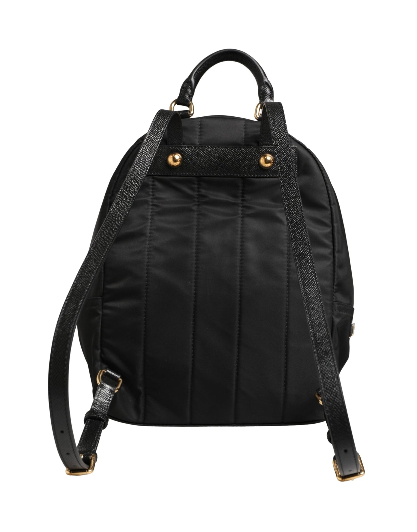 Dolce & Gabbana VULCANO Schwarze Nylon #DGFAMILY Rucksacktasche mit Verzierungen